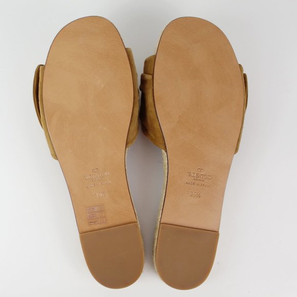 NEW VALENTINO GARAVANI Suede Bow Espadrille Slide Sandal - Picture 13 of 15